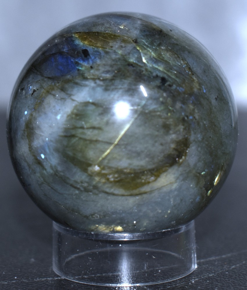 Beautiful Labradorite Sphere w/Stand 2"/191 Grams