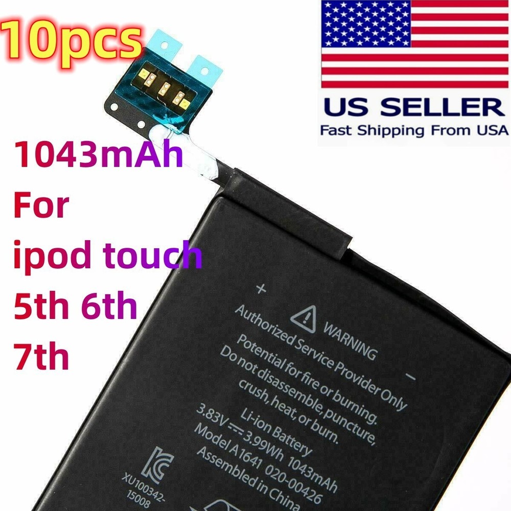 10pcs Replacement Internal Battery for iPod Touch 5th 6th 7th Generation 1043mah