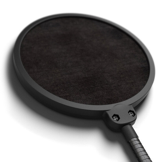 Black Double Layer Studio Microphone Wind Screen Mask ABS+Carbon Steel Material