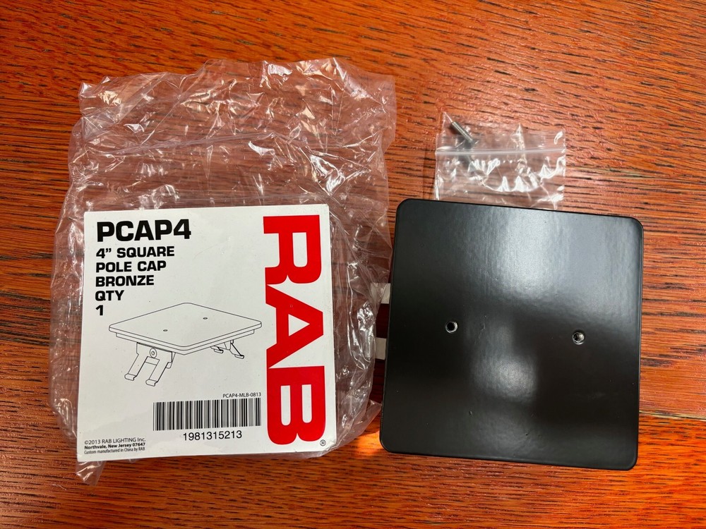 RAB Lighting PCAP4 - Bronze 4" Pole Cap for 4" Square Pole top