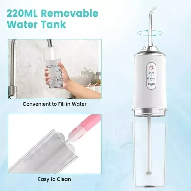 New Cordless Water Flosser Dental Oral Irrigator Travel Teeth Cleaner Floss Pick