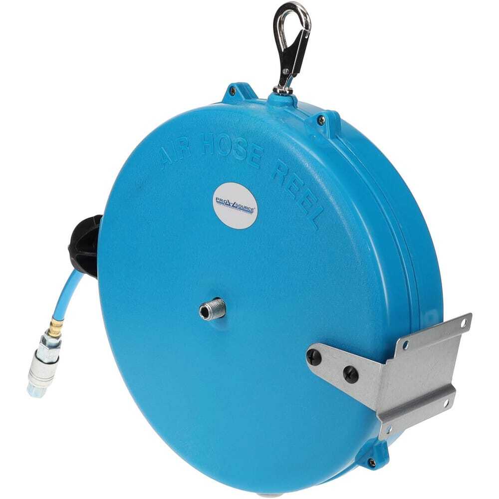 PRO SOURCE 28' Spring Retractable Hose Reel 150 psi, Hose Included
