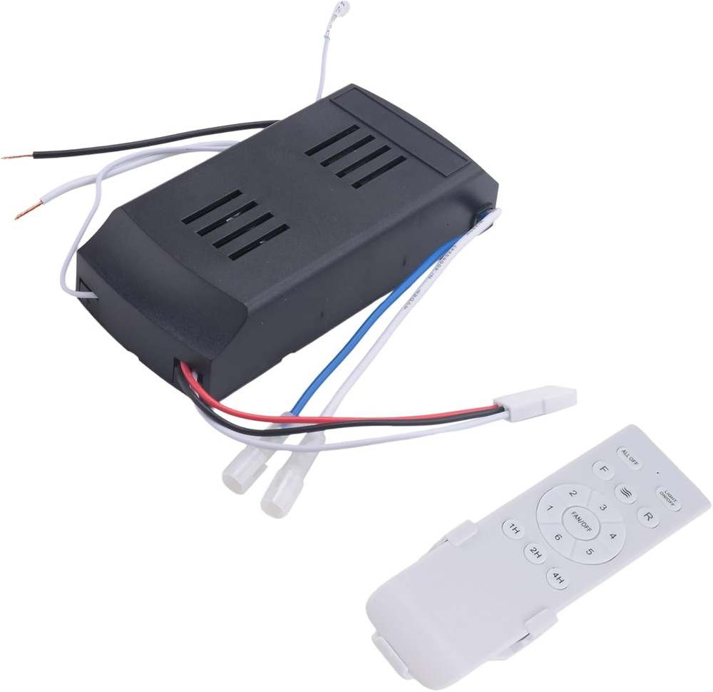 Universal Ceiling Fan Remote Control Kit Replacement, 6-Speed & Timing, Remote R