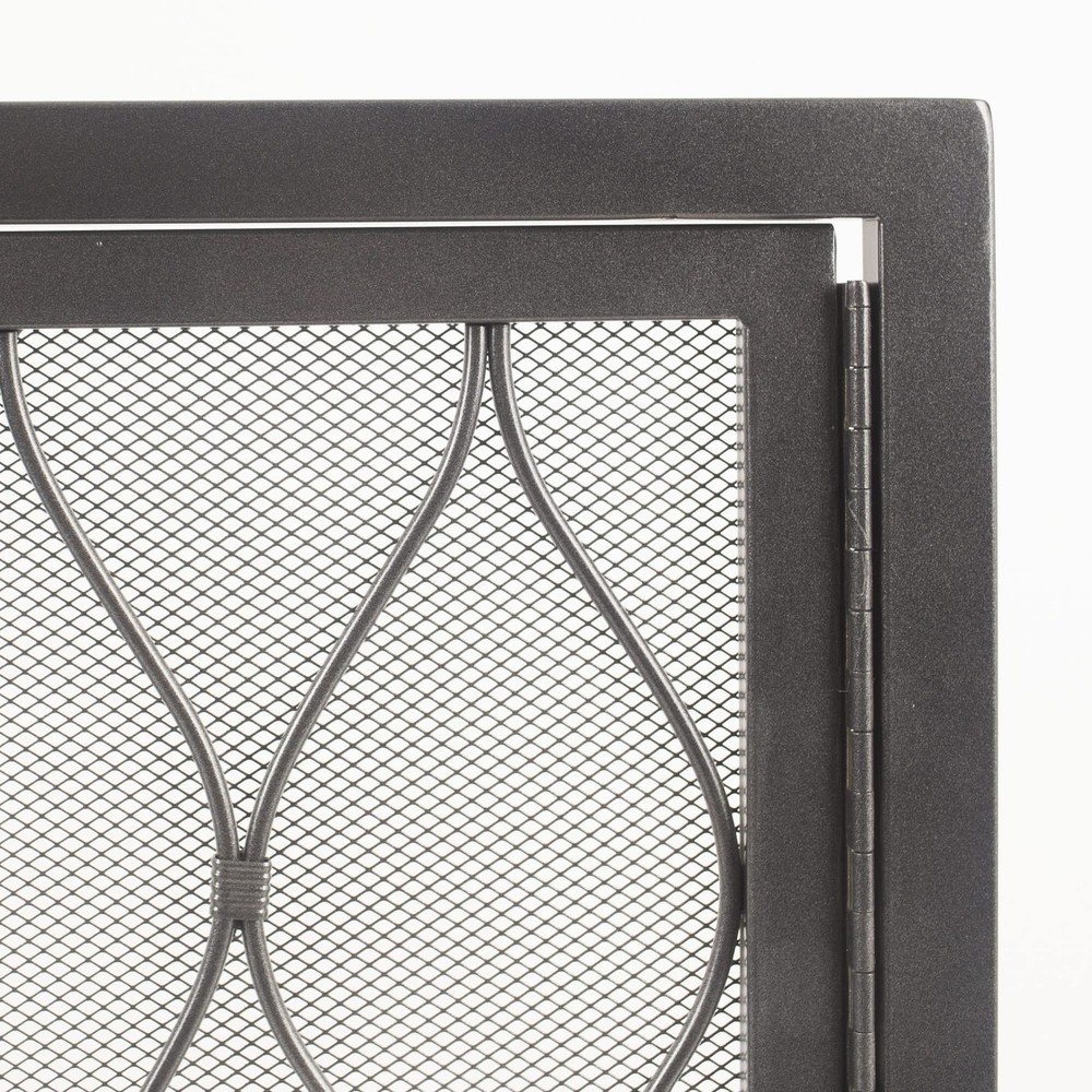 Stonewall Fireplace Screen, Gun Metal