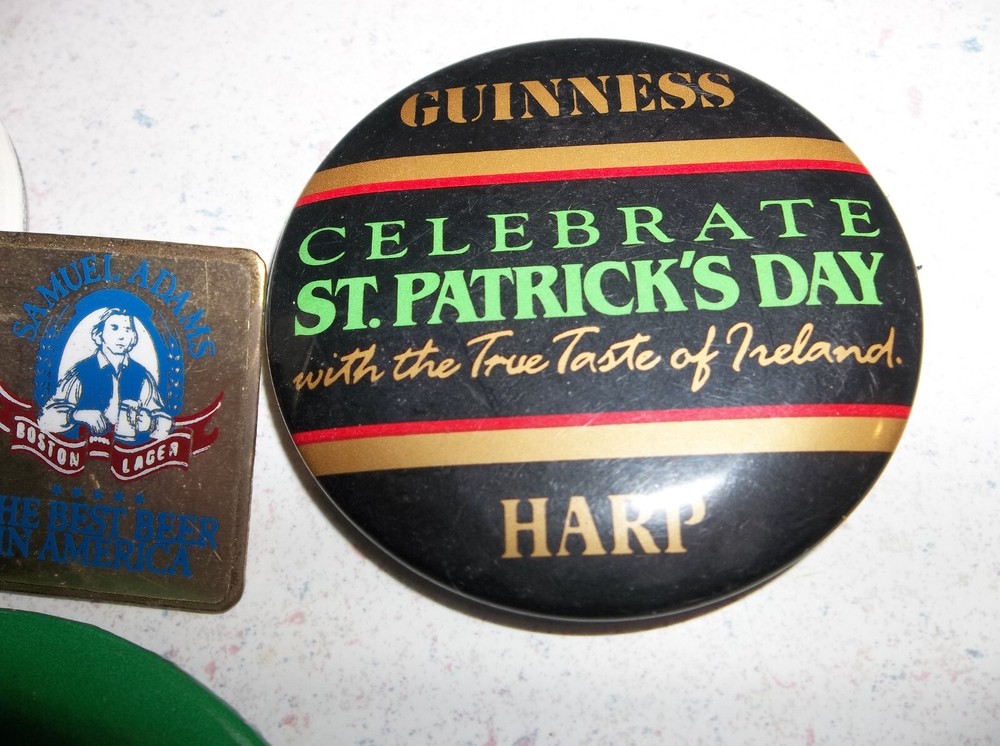 5 BEER LOGOS PINS / BUTTONS 1 LAPEL PIN