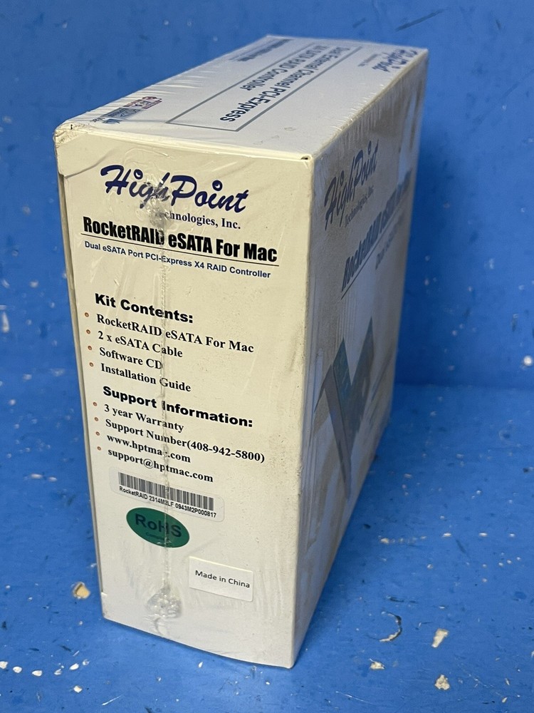 NEW HighPoint RocketRAID eSATA Controller MAC Dual eSATA Port X4 RAID Controller