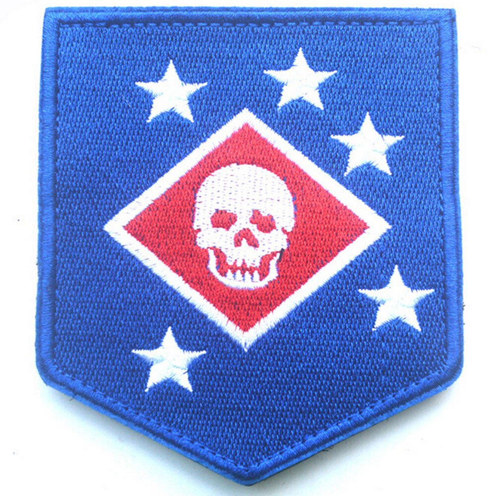 Marine Raiders Infrared Special Operations-MARSOC,USMC,SOF Hook Loop Patch Blue
