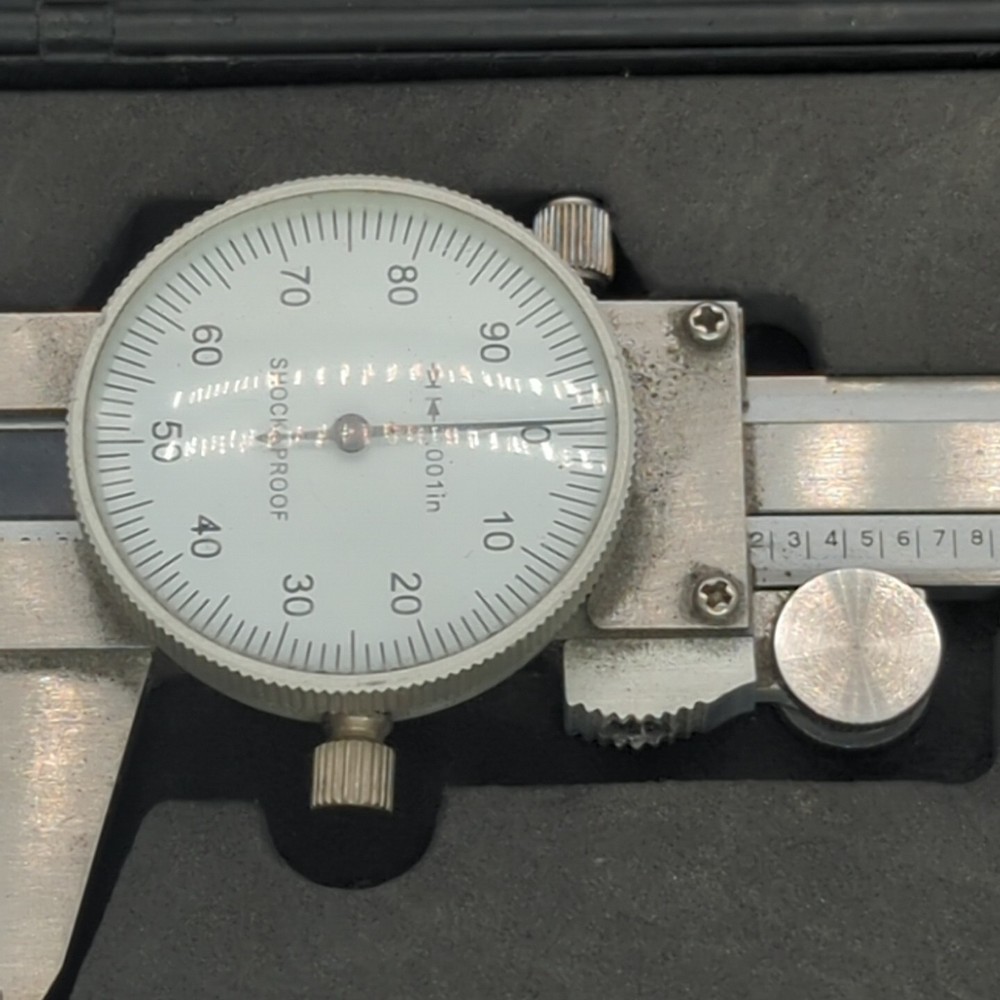 Aerospace 0-6" Shockproof Dial Caliper .001" with Hard Case