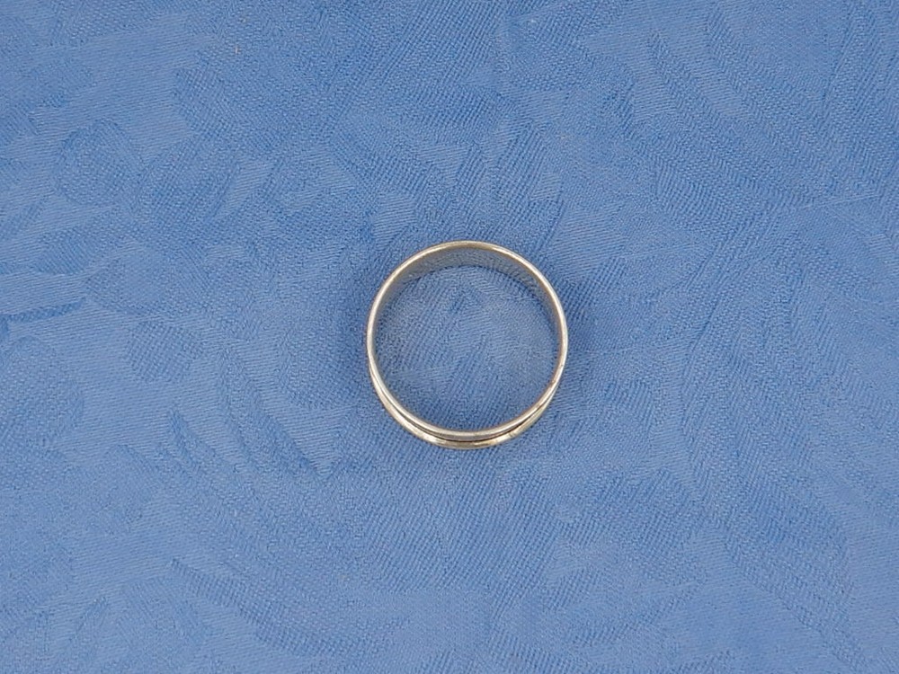 Sterling Silver Napkin Ring Birmingham 1988 Rectangle Cartouche