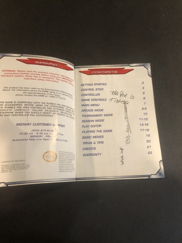 nfl blitz 2000 n64 manual