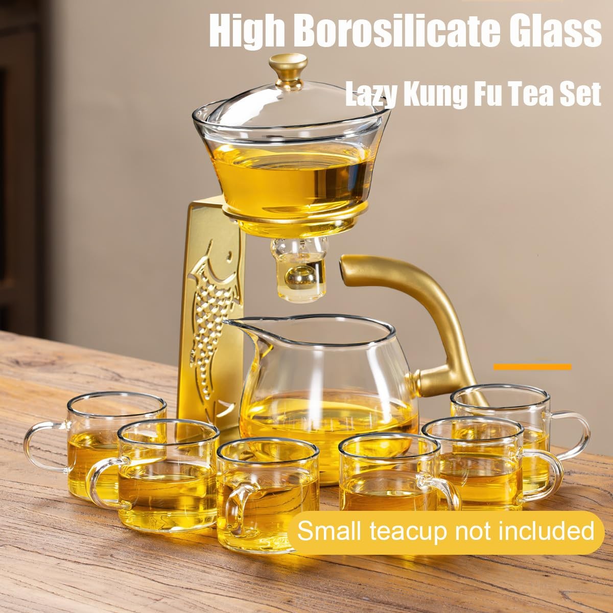 Lazy Kungfu Magnetic Tea Pot Semi Automatic Glass Teapot Drip Attraction Water