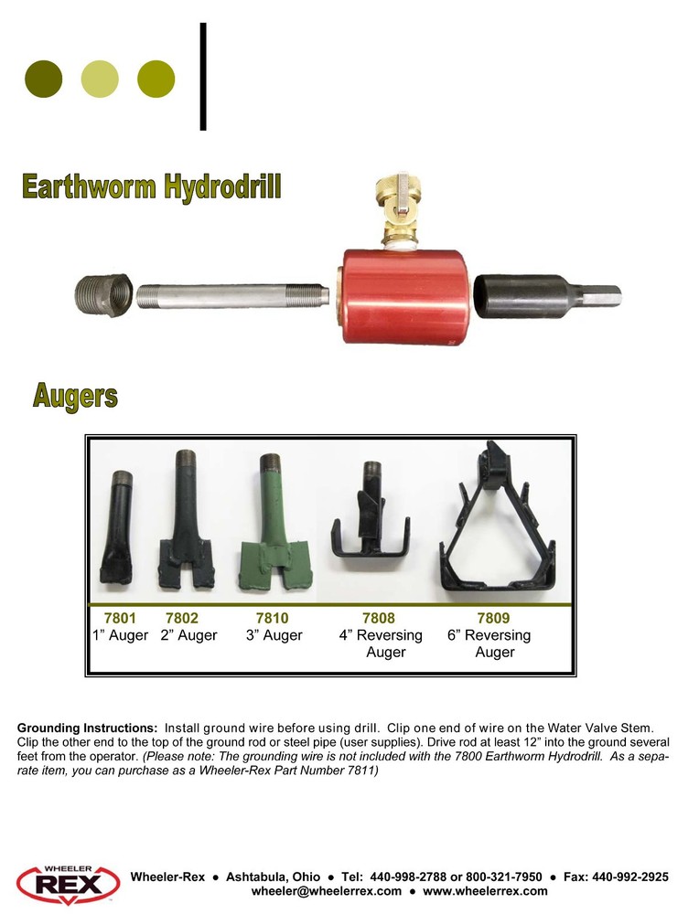 7800 Earthworm Hydro Drill for Underground Utility Pipe Installation Wheeler Rex
