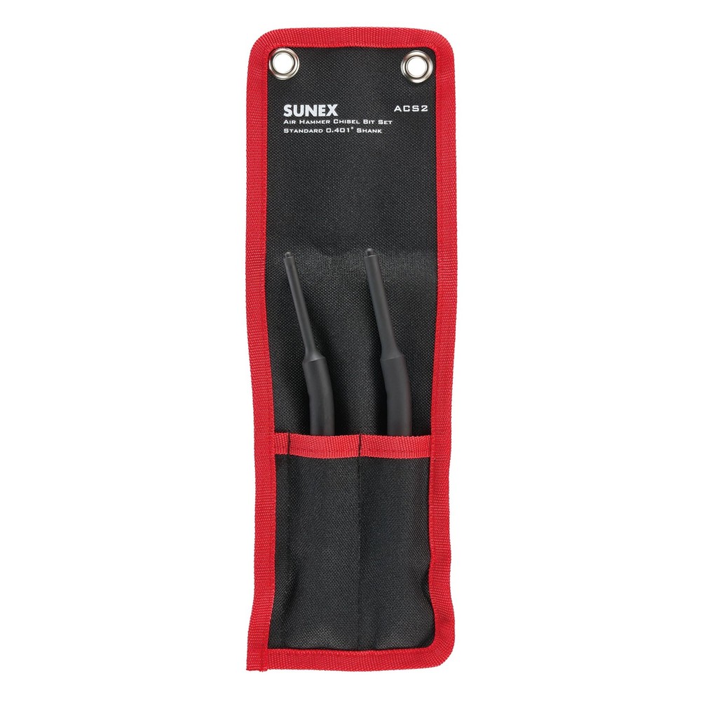 SUNEX TOOLS ACS2 Air Hammer Chisel Hinge Pin Driver Set, 2-Piece W/ Roll