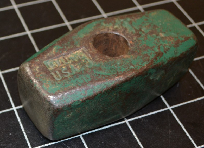 PLUMB -3# - DRILLING SLEDGE HAMMER HEAD - BLACKSMITH - VG CONDITION