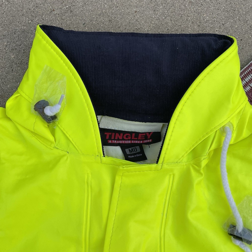Tingley Jacket Men Medium Hi Vis Eclipse Flame Resistant Rain Coat GWP Yellow
