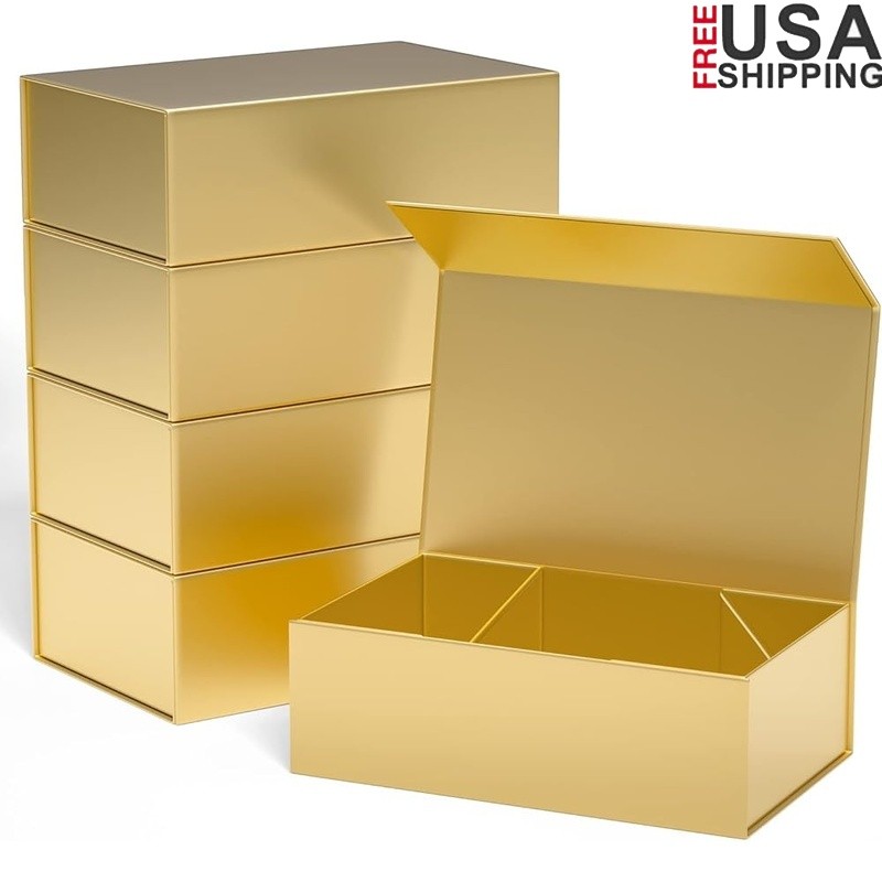 Magnetic Gift Box Set Sturdy Reusable Collapsible Easy Assembly Gift Packaging