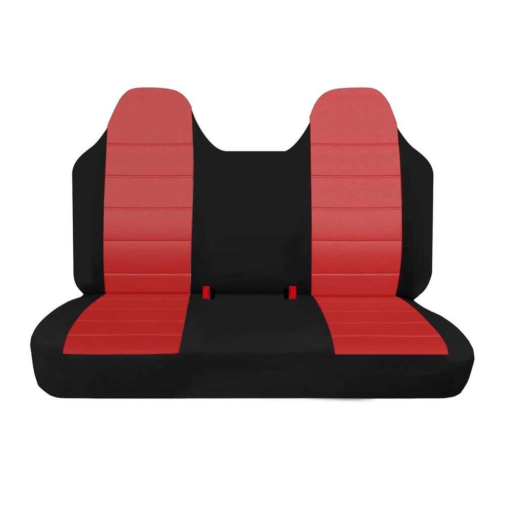 Thickened Oxford Cloth Front Solid Bench Seat Covers with Molded Headrests fi...