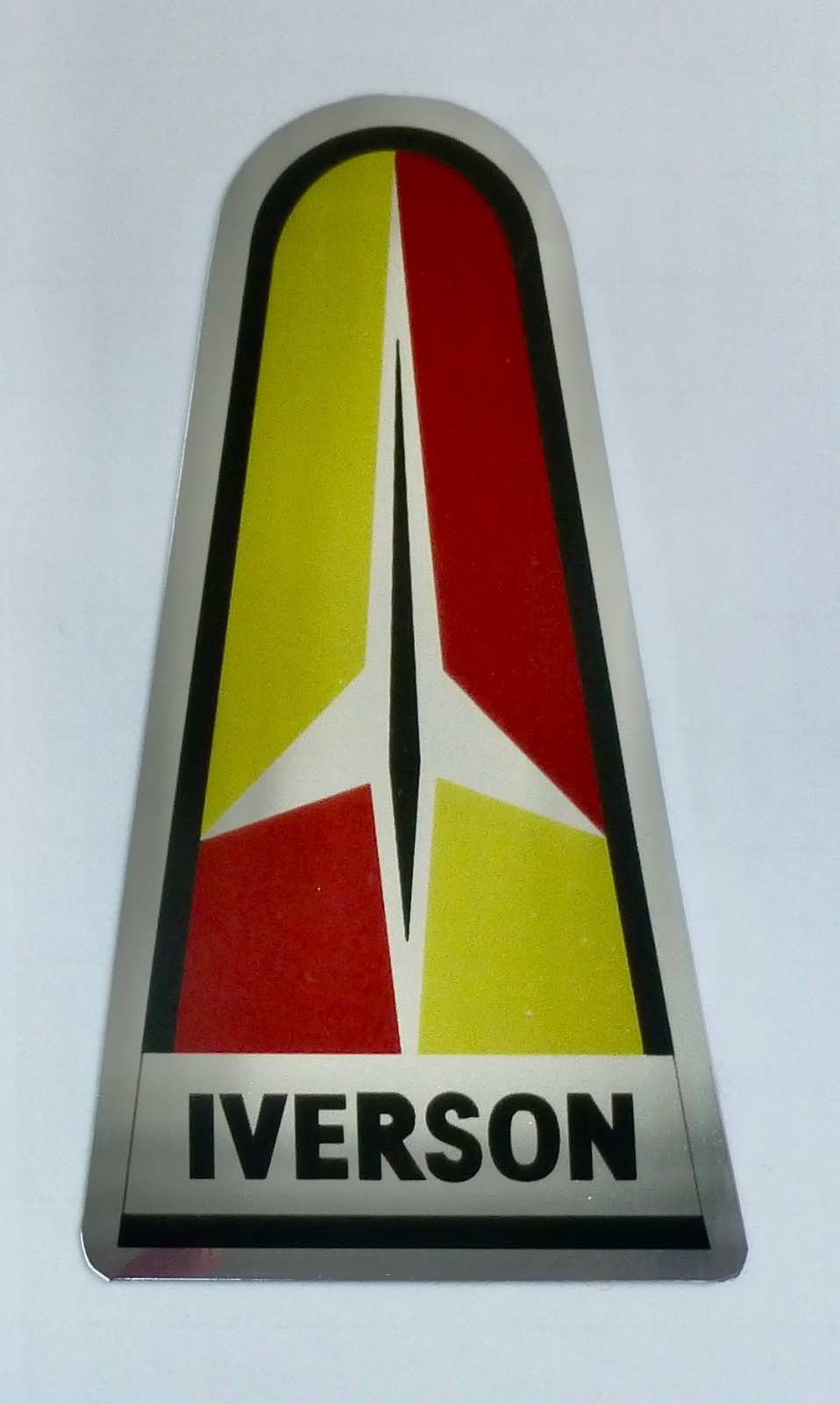Headbadge decal for vintage Iverson bicycle