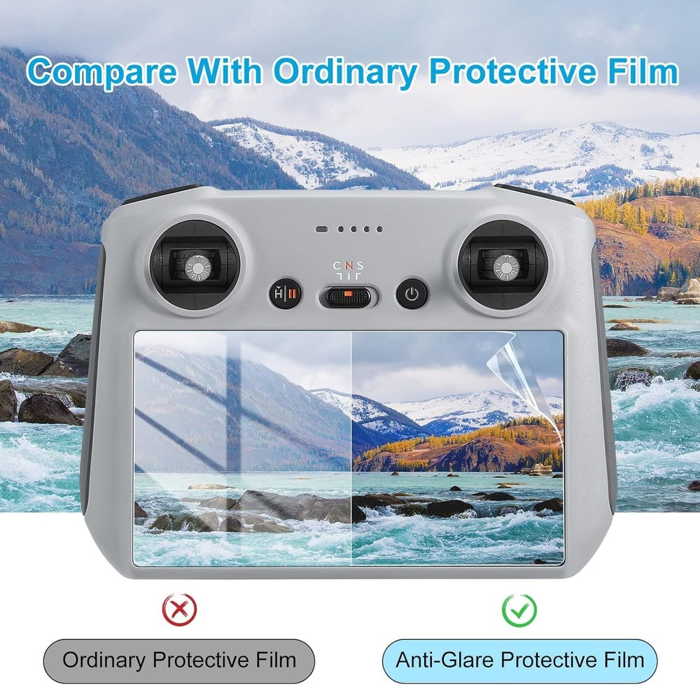 2-Pack Anti-Glare Matte Screen Protector for DJI Mini 4/5 Pro Remote Controller