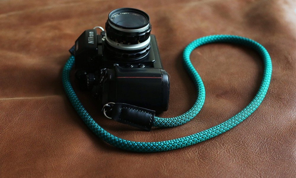 Climbing Rope Camera Strap – Green Pattern