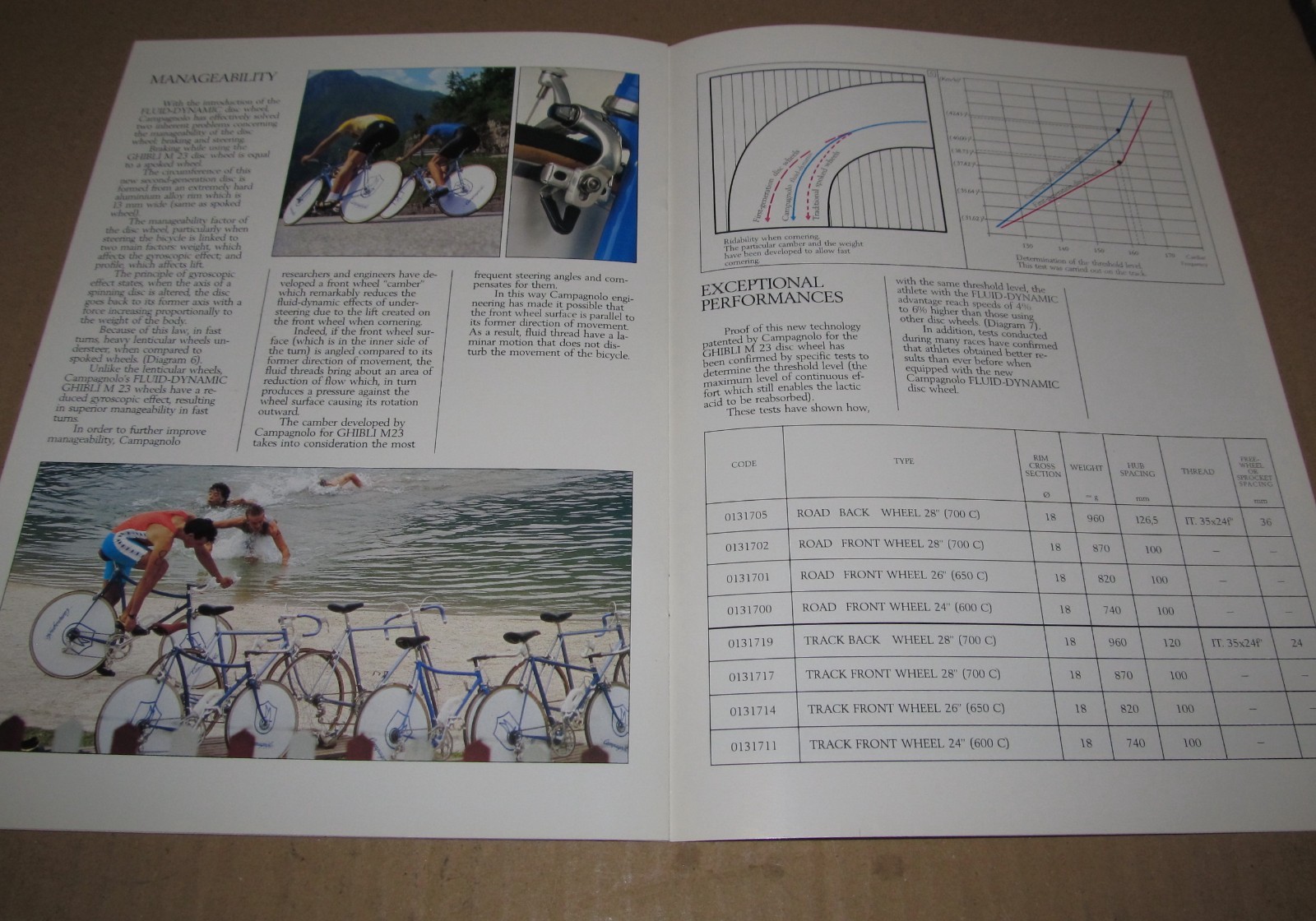Campagnolo Fluid-Dynamic Disk Wheels Brochure 1980's