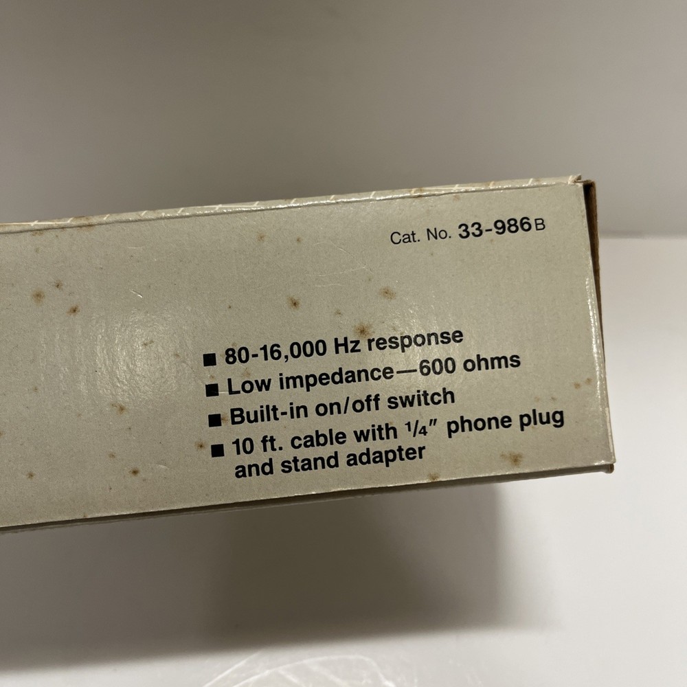 Realistic Highball-7 Dynamic Microphone Cat No. 33-986B T5