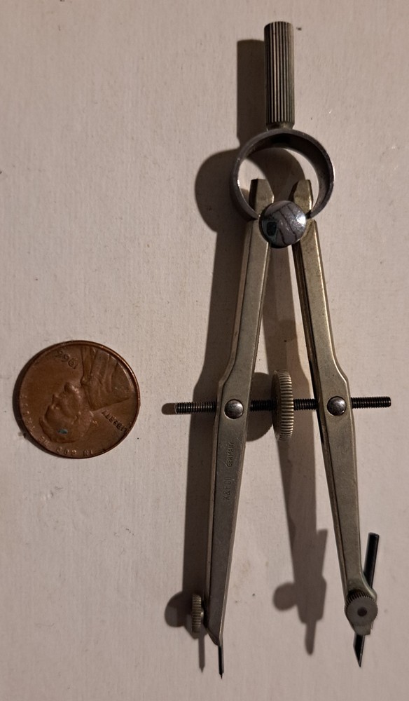 Vintage K &E Co. Drafting Compass Tool 4.25" Long Germany