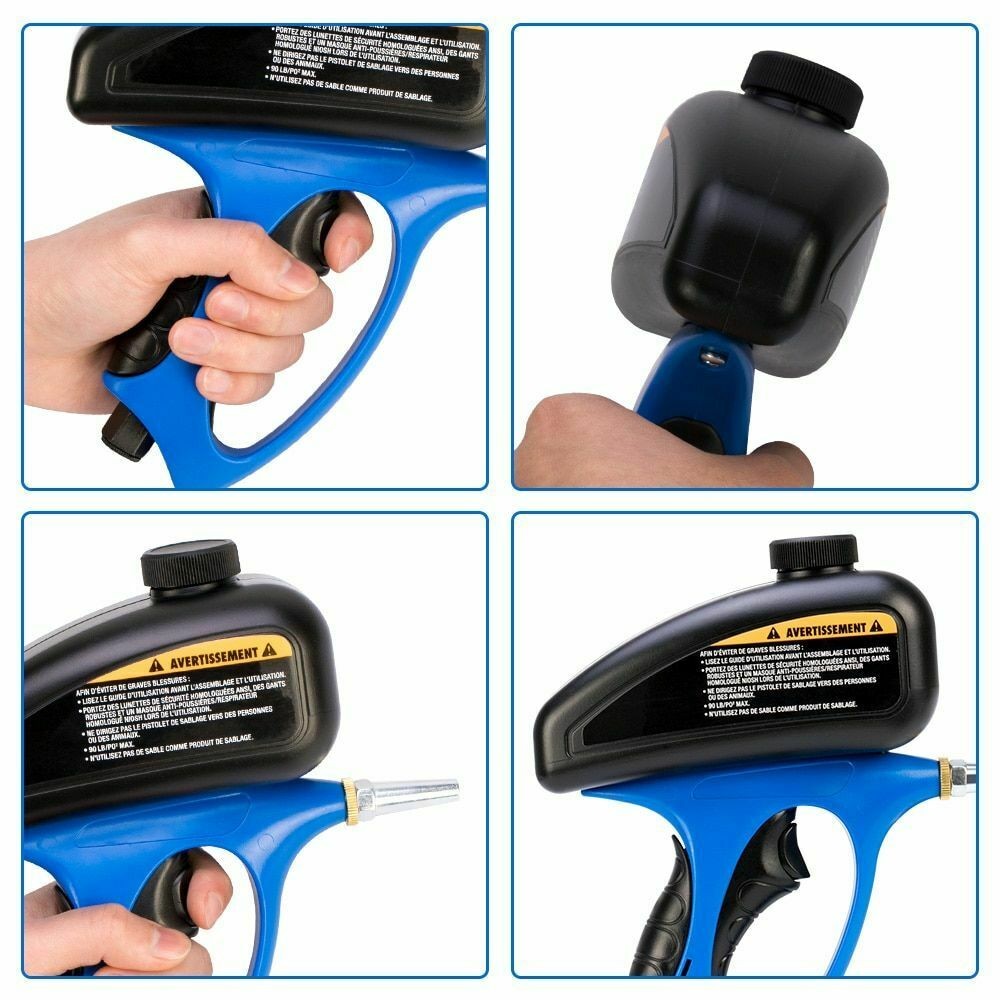 Gravity Sand Blaster Gun Portable Small Sandblasting Tool Handheld Spray Machine