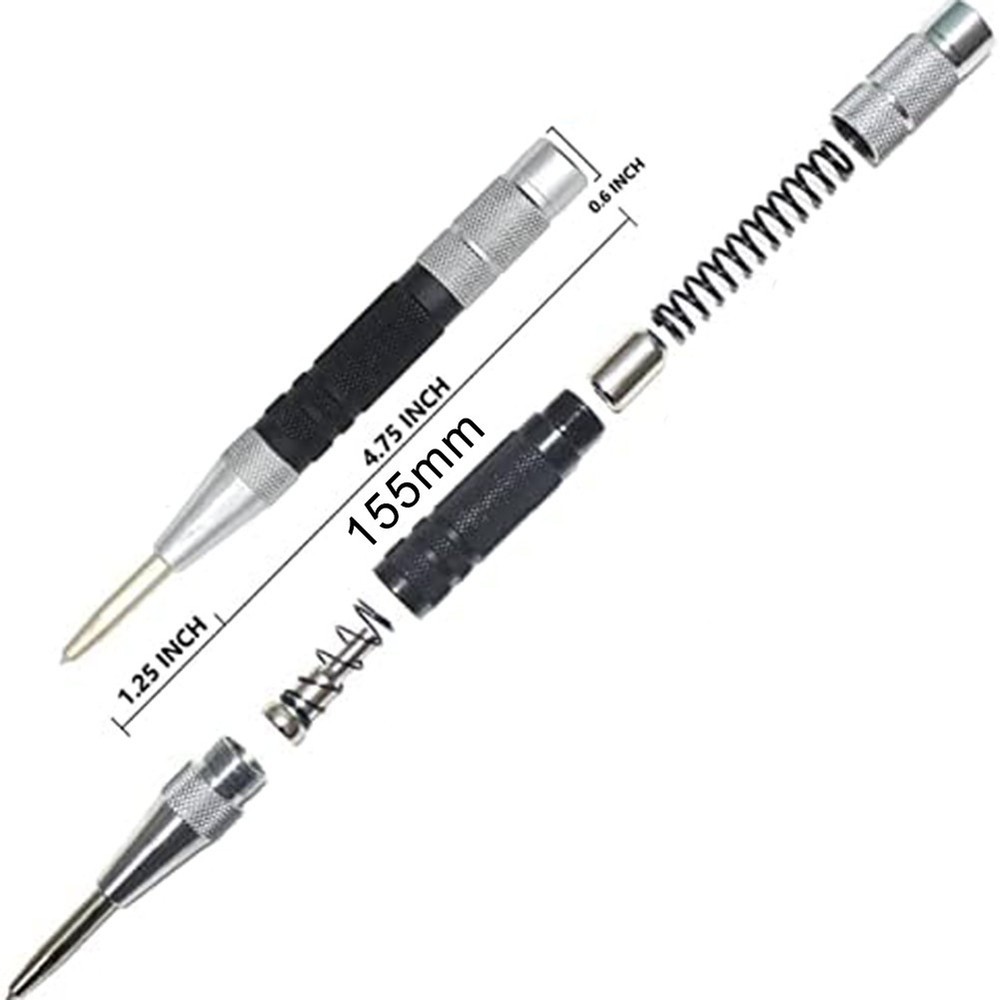 2PCS Adjustable Automatic Center Punch Tool for PRECISION Marking For Wood And
