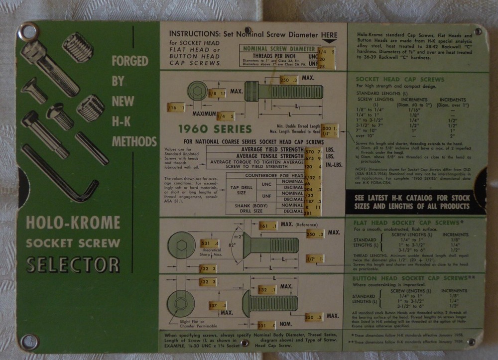 Vintage Holo Krone Socket Screw Selector Card