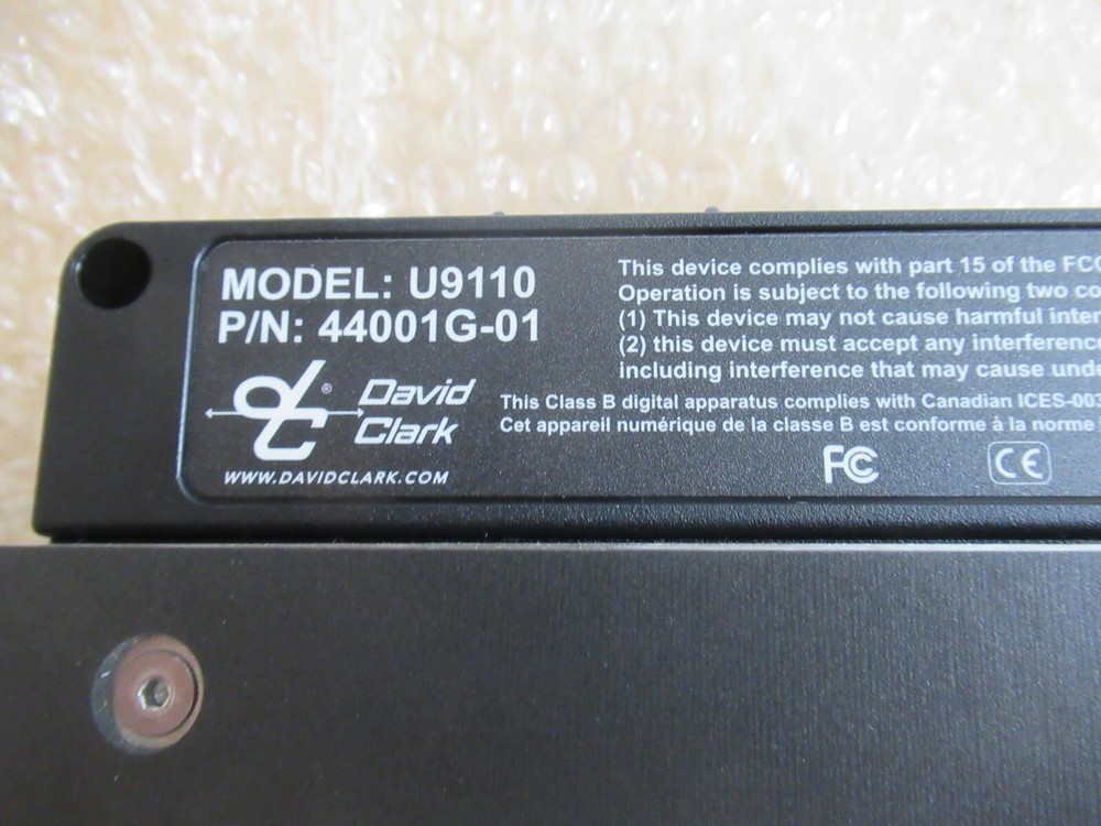 David Clark 44001G-01 U9110 Digital Intercom Headset Station