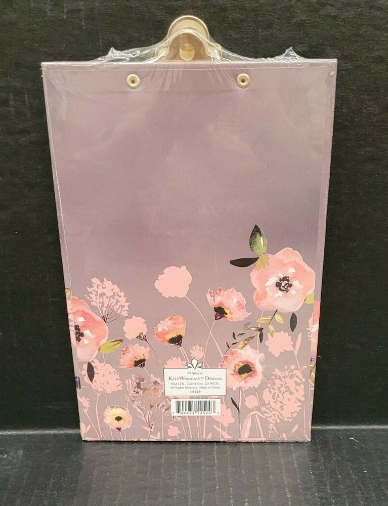**KATE WINDGATE DESIGNS** Clipboard with Notepad 2018 Sealed Retired 75 Sheets