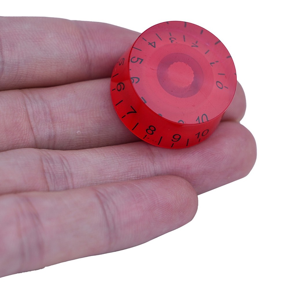 4x Red Electric Bass Guitar Knobs Speed Volume Control Knobs For LP SG Guitar