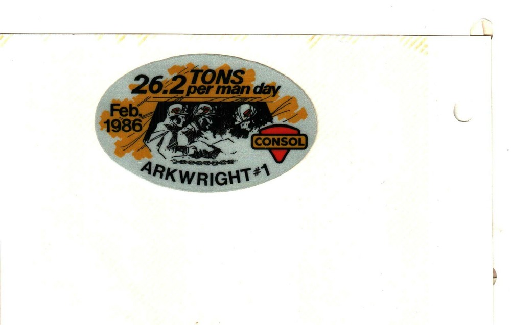 NICE ARKWRIGHT CONSOL COAL CO. COAL MINING STICKER # 323