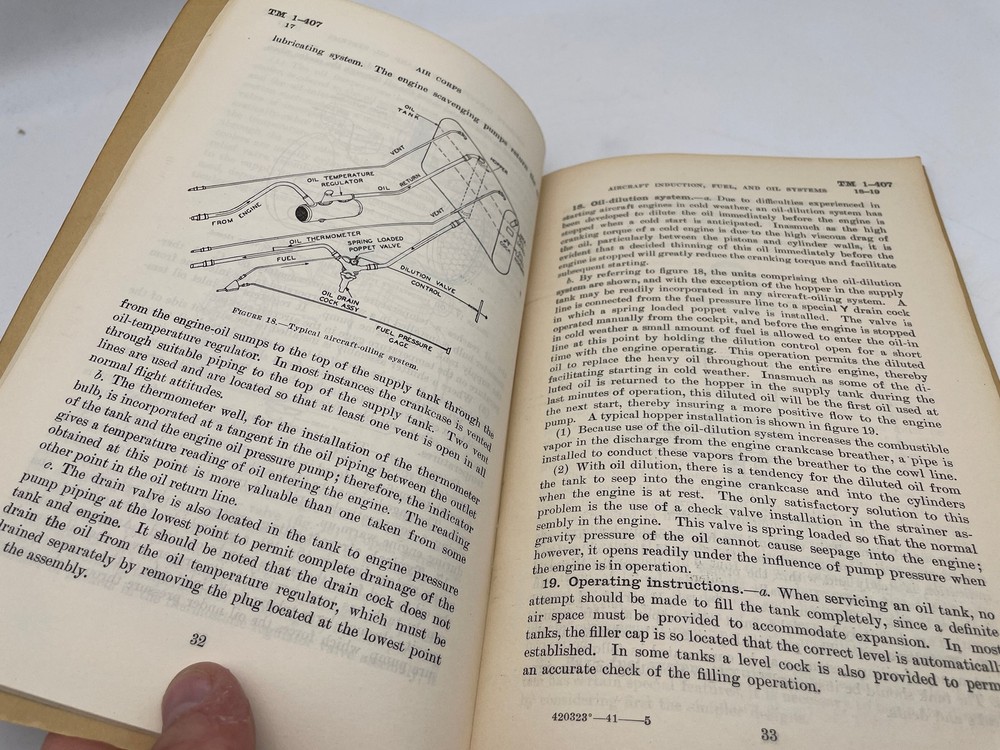 Original World War Two US Technical Manual, Technical Manual 1-407