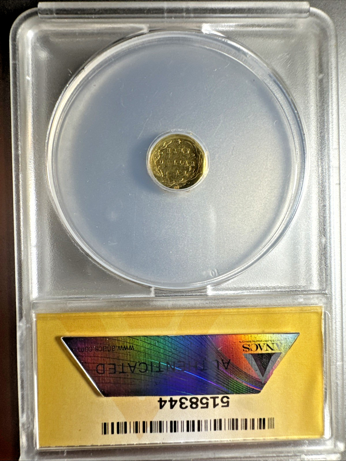 California Fractional Gold Coin ANACS 1871 50c BG-924 AU Details