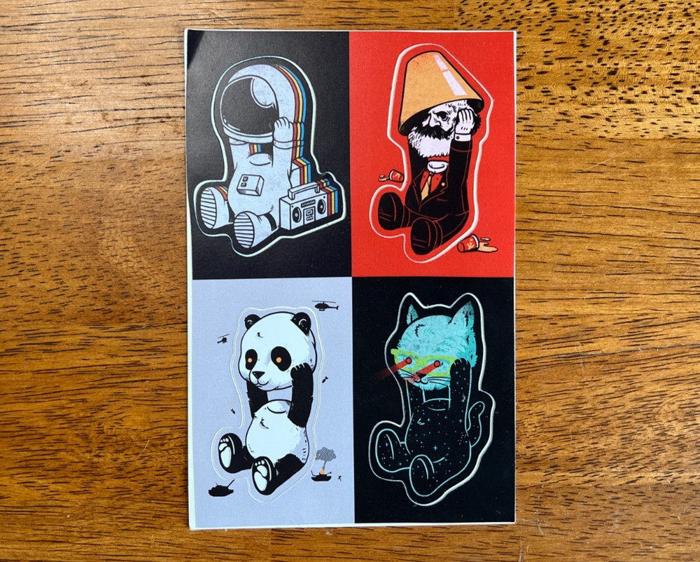 Rare Threadless Sticker Pack Control Bear New condition