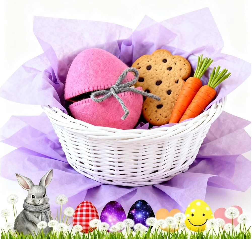 Surprise Easter Egg from Wool Felt,Handmade Felt Easter Egg with Hidden Toy,Reus
