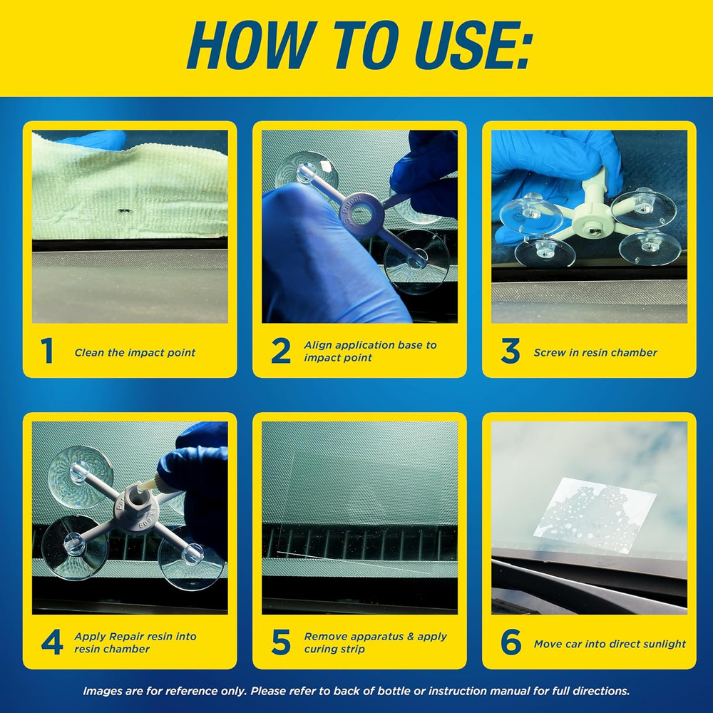 600001 Windshield Repair Kit - Quick and Easy Durable Resin Based Windshield Rep