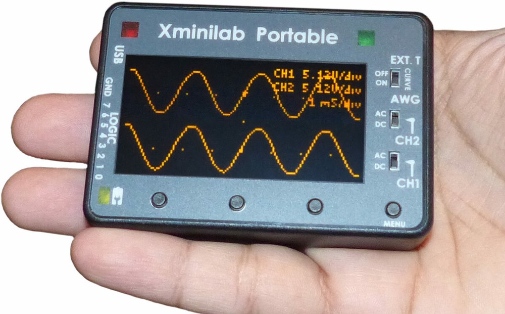 XMEGA Xminilab Oscilloscope, Logic Analyzer, Waveform Generator, Sniffer, FFT