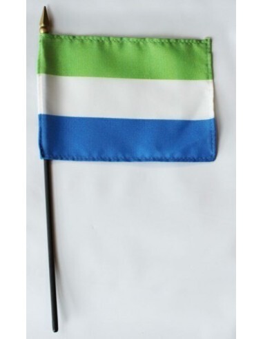 Sierra Leone 4" x 6" Mounted Flags