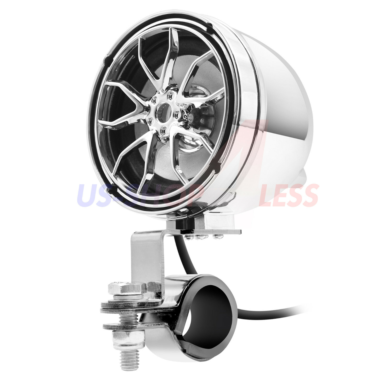 Bluetooth Motorcycle Stereo 4 Speakers Handlebar Audio System AUX USB SD Radio