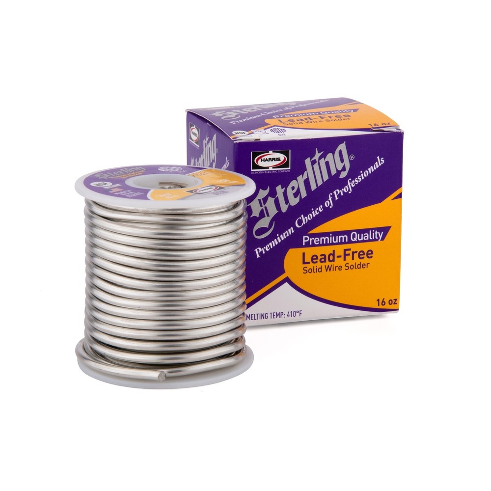 Harris 331755 STERLING® Lead-Free Solid Wire Solder, 1 lb Spool