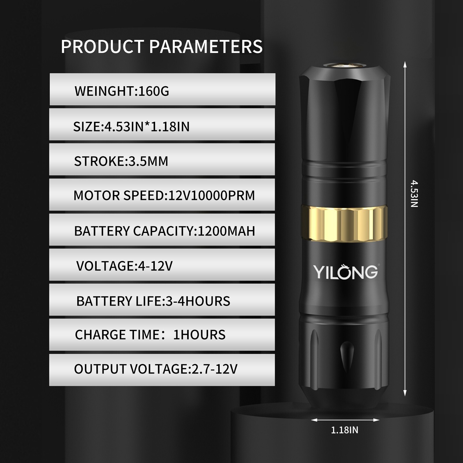 Tattoo Kit Complete Tattoo Gun Pen Machine with Led Power Supply Ink Needles