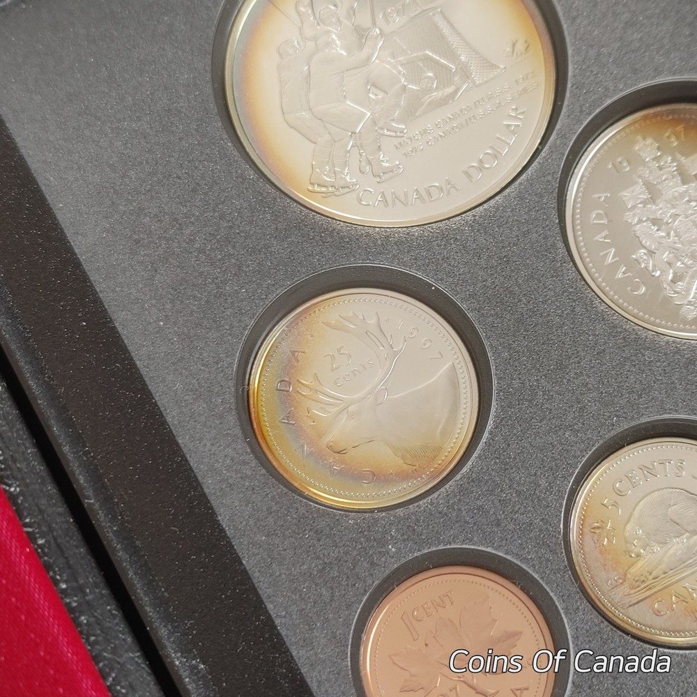 1997 Canada Silver Proof Set - Rainbow Toned Coins - Impressive! #coinsofcanada