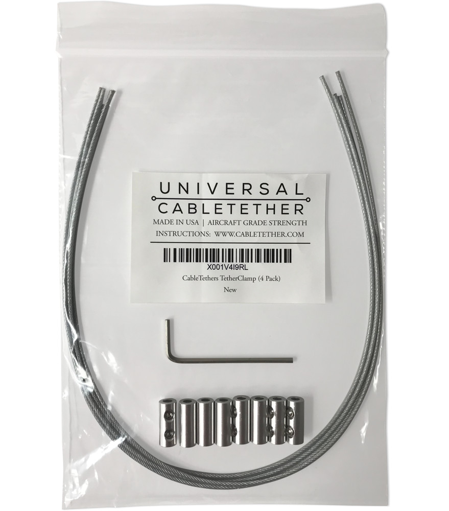 TetherClamp - Universal CableTether (4 Pack) | Universal CableTether | MTC-4-TC