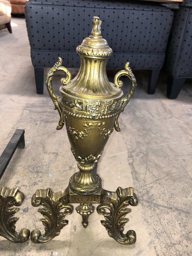 Antique Andirons Urn Form