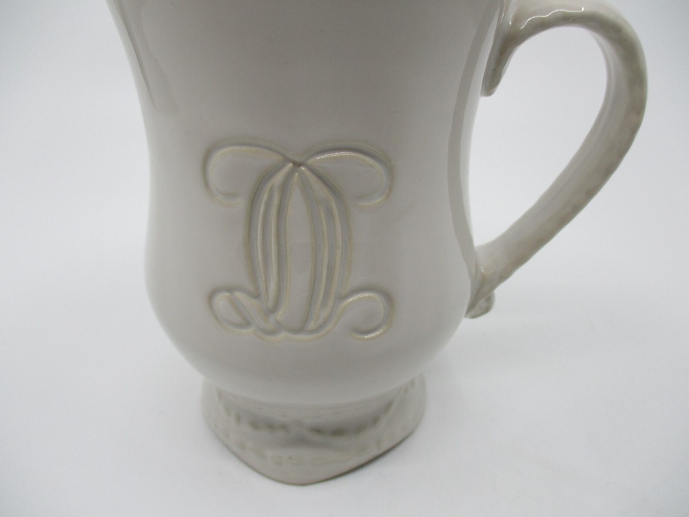 SKYROS LEGADO PEBBLE MUG -Monogram D - 5" -0809B