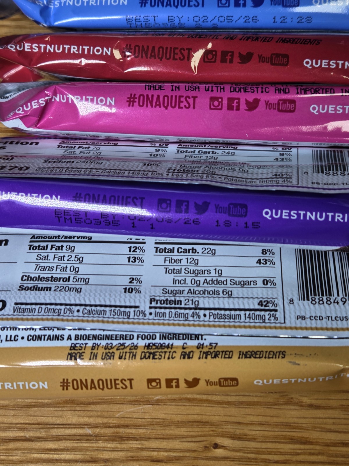 Quest Ultimate Protein Bars Variety Pack 48Ct High Protein Lot of 4