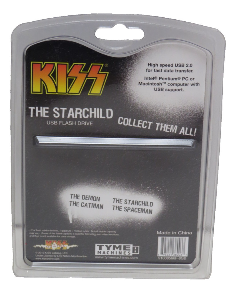 KISS FLASH DRIVE 8G COUNTER TOP DISPLAY BOX + COMPLETE SET OF 4